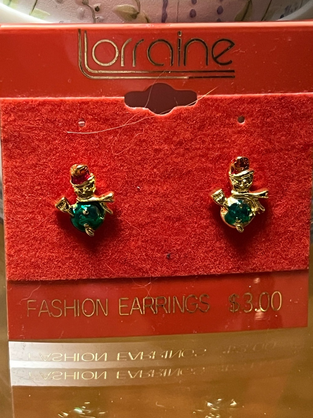 New vi take Lorraine snowman post earrings